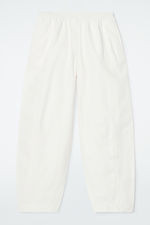 BARREL-LEG COTTON TROUSERS - WHITE - COS | COS UK