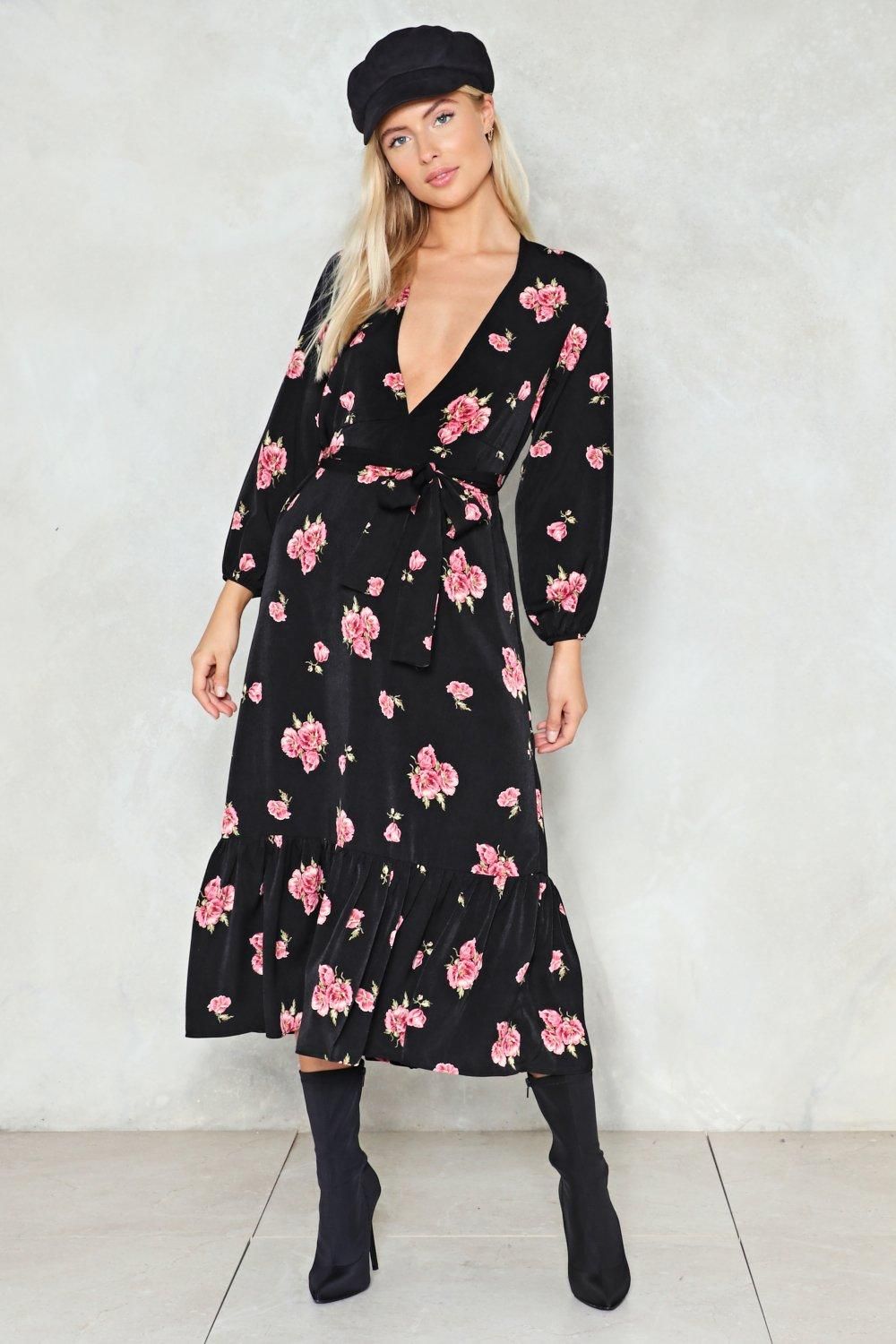 I Won't Stay Long Floral Dress | NastyGal (US & CA)