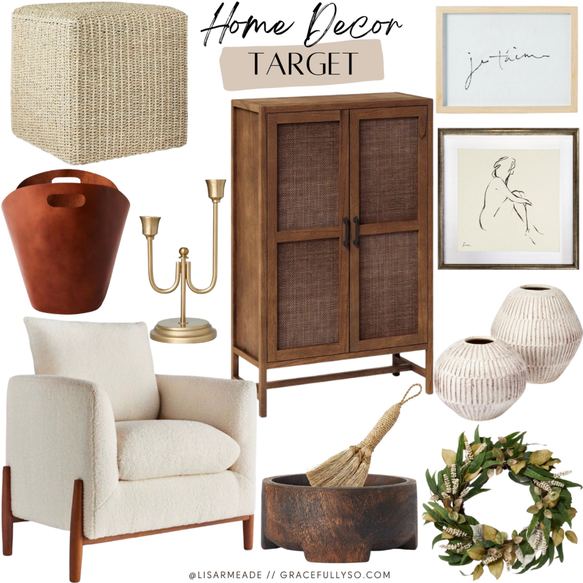 Home Decor - Target 
.
Target / target home / home decorating/ home / McGee / magnolia/ hearth & hand / framed art / candle holder / vase / cabinet / chair / neutral style / leather / wreath / home decor 

#LTKhome