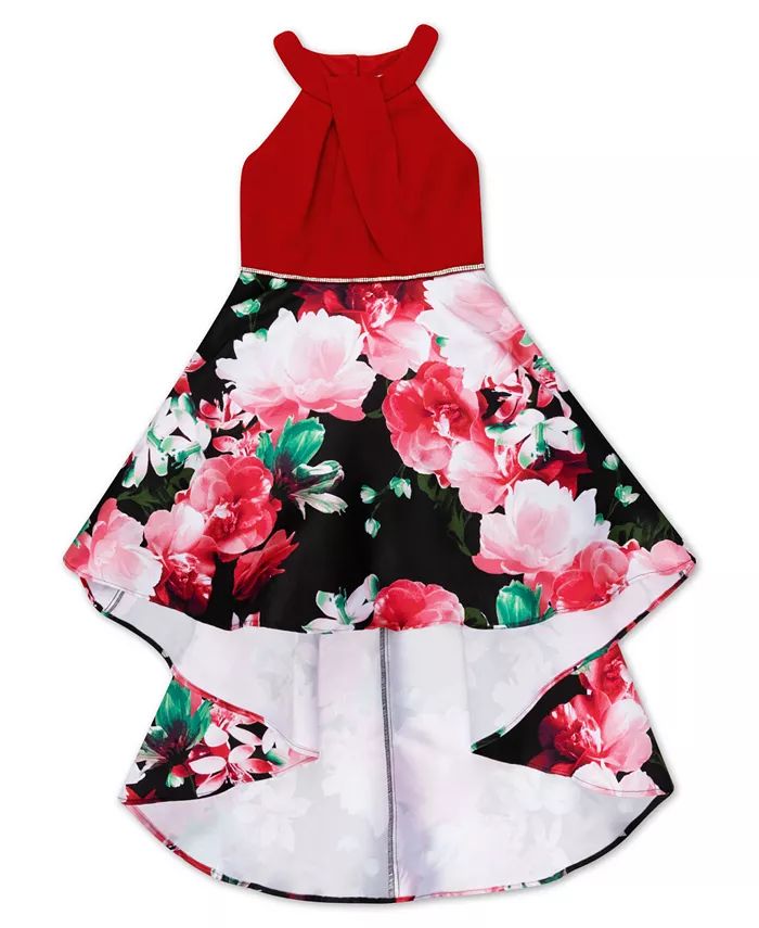 Speechless Big Girls Floral Halter Neck Hi-Low Dress & Reviews - Dresses - Kids - Macy's | Macys (US)