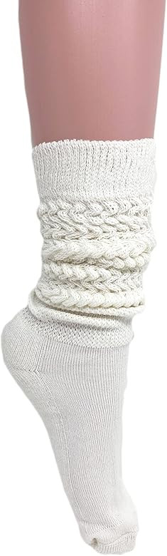 Women's Extra Long Heavy Slouch Cotton Socks Size 9 to 11 | Amazon (US)