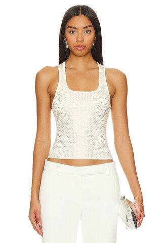 Ronny Kobo Mikita Knit Top in Pearl from Revolve.com | Revolve Clothing (Global)