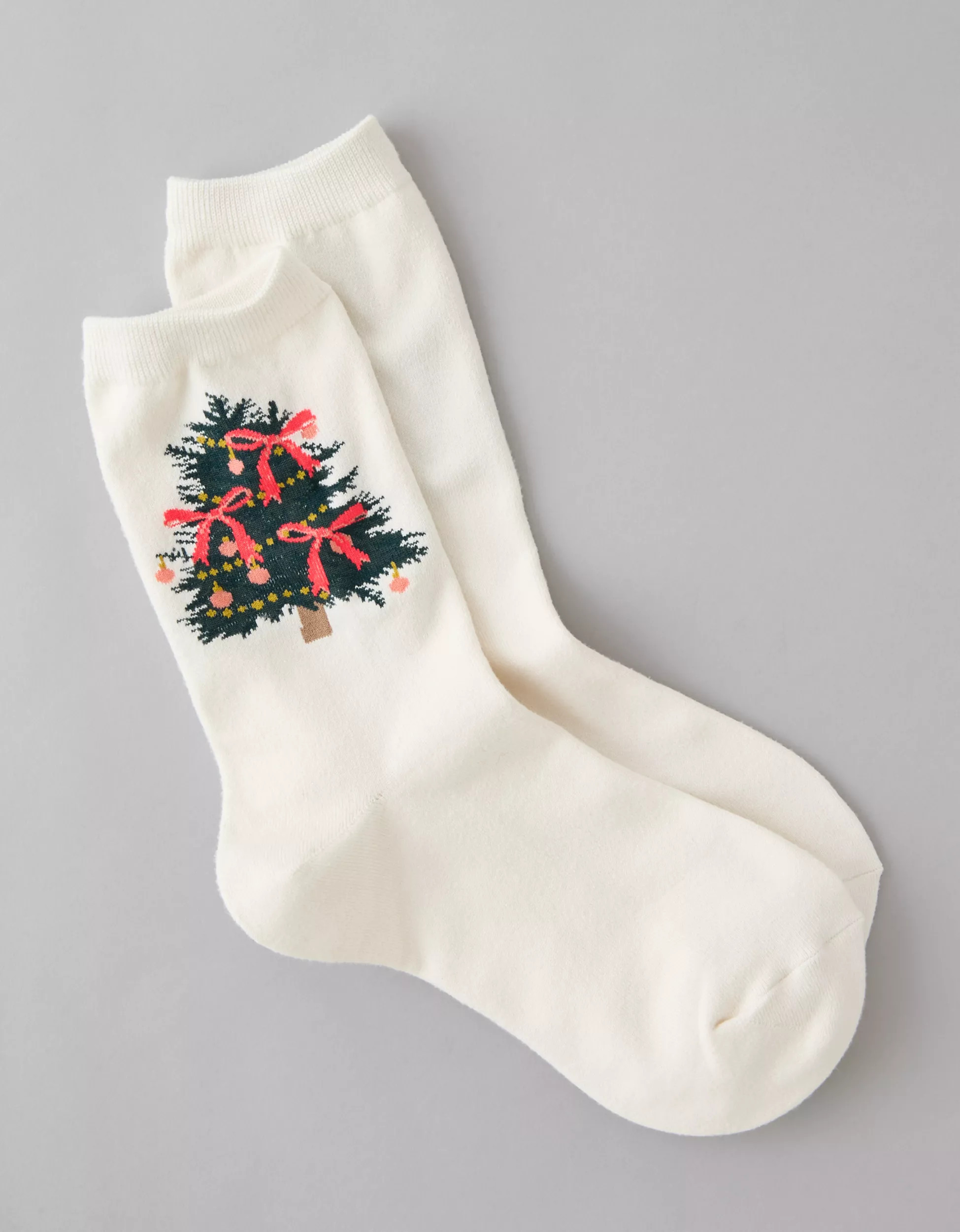 AE Christmas Tree Crew Socks | American Eagle Outfitters (US & CA)