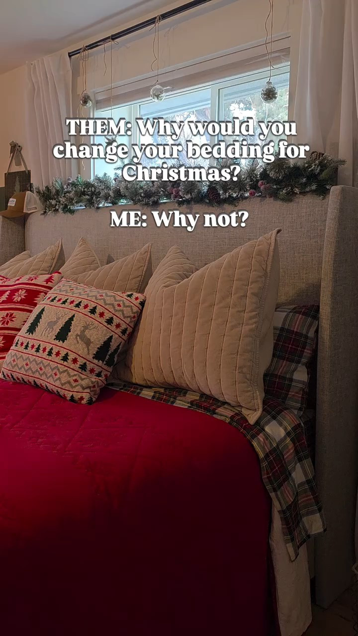 But seriously why not change out your bedding for Christmas?! #bedding #christmas  

 #LTKHoliday #LTKSeasonal #LTKFindsUnder50