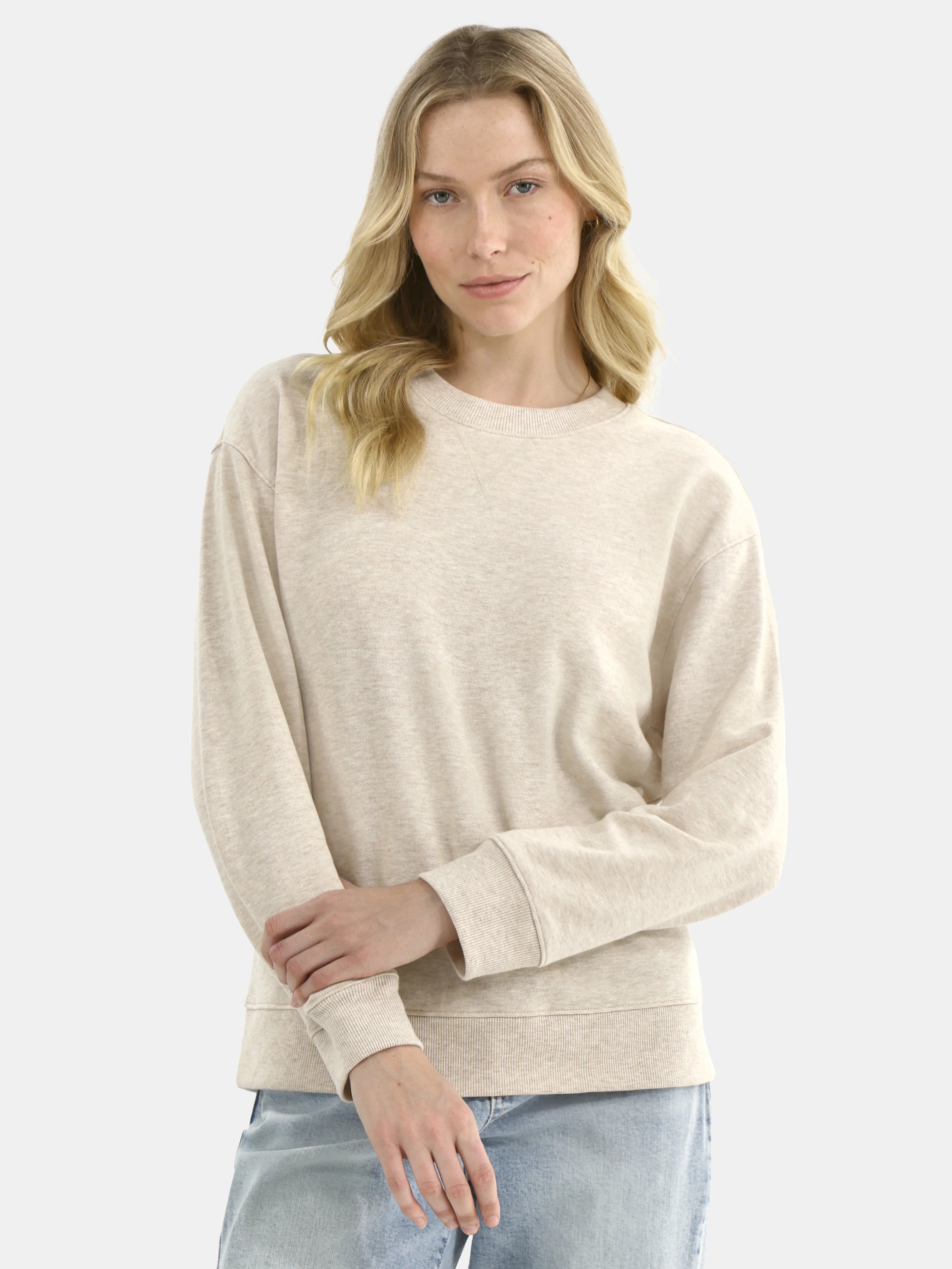 Time and Tru Women's and Women's Plus Crewneck Sweatshirt with Long Sleeves, Sizes XS-4X | Walmart (US)