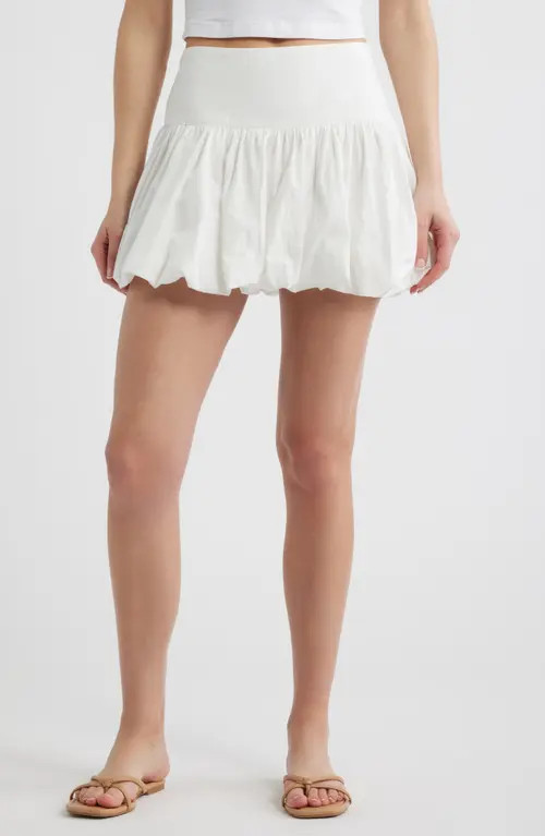DELUC Parga Cotton Bubble Miniskirt in Off White at Nordstrom, Size Small | Nordstrom