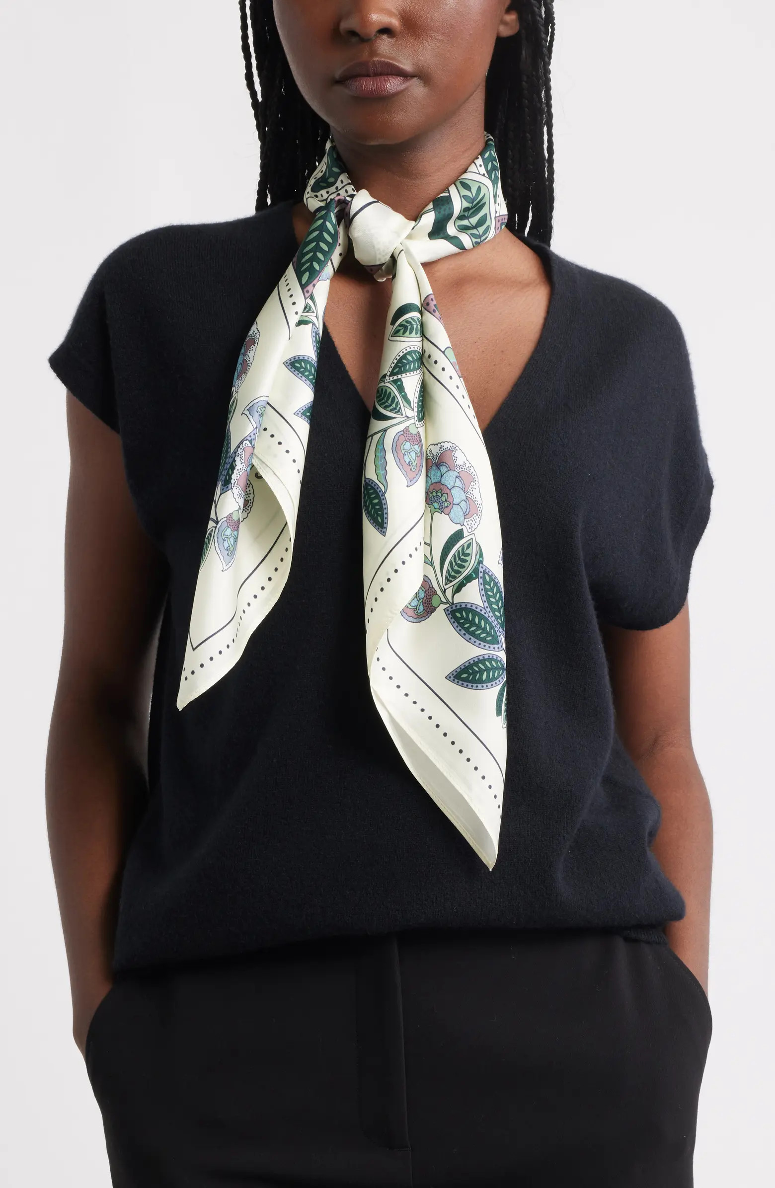 Nordstrom Botanical Print Square Silk Scarf | Nordstrom | Nordstrom
