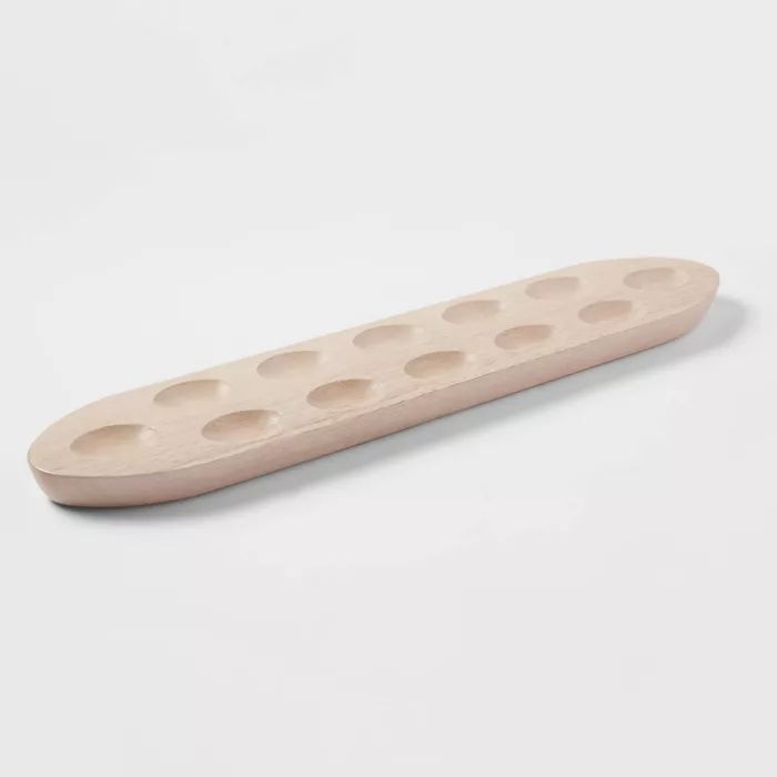 20" x 4" Wood Egg Platter White - Threshold™ | Target