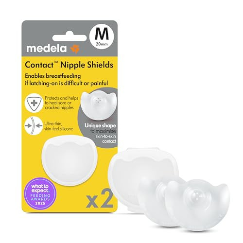 Medela Contact Nipple Shields, Medium 20mm, Food Grade Silicone | for Latching Difficulties During Breastfeeding, Flat or Inverted Nipples | Amazon (US)