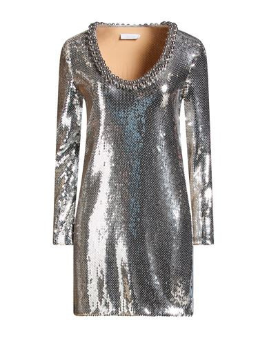 Rabanne Woman Mini dress Silver Size 2 Cupro, Polyester, Polyamide | YOOX (US)