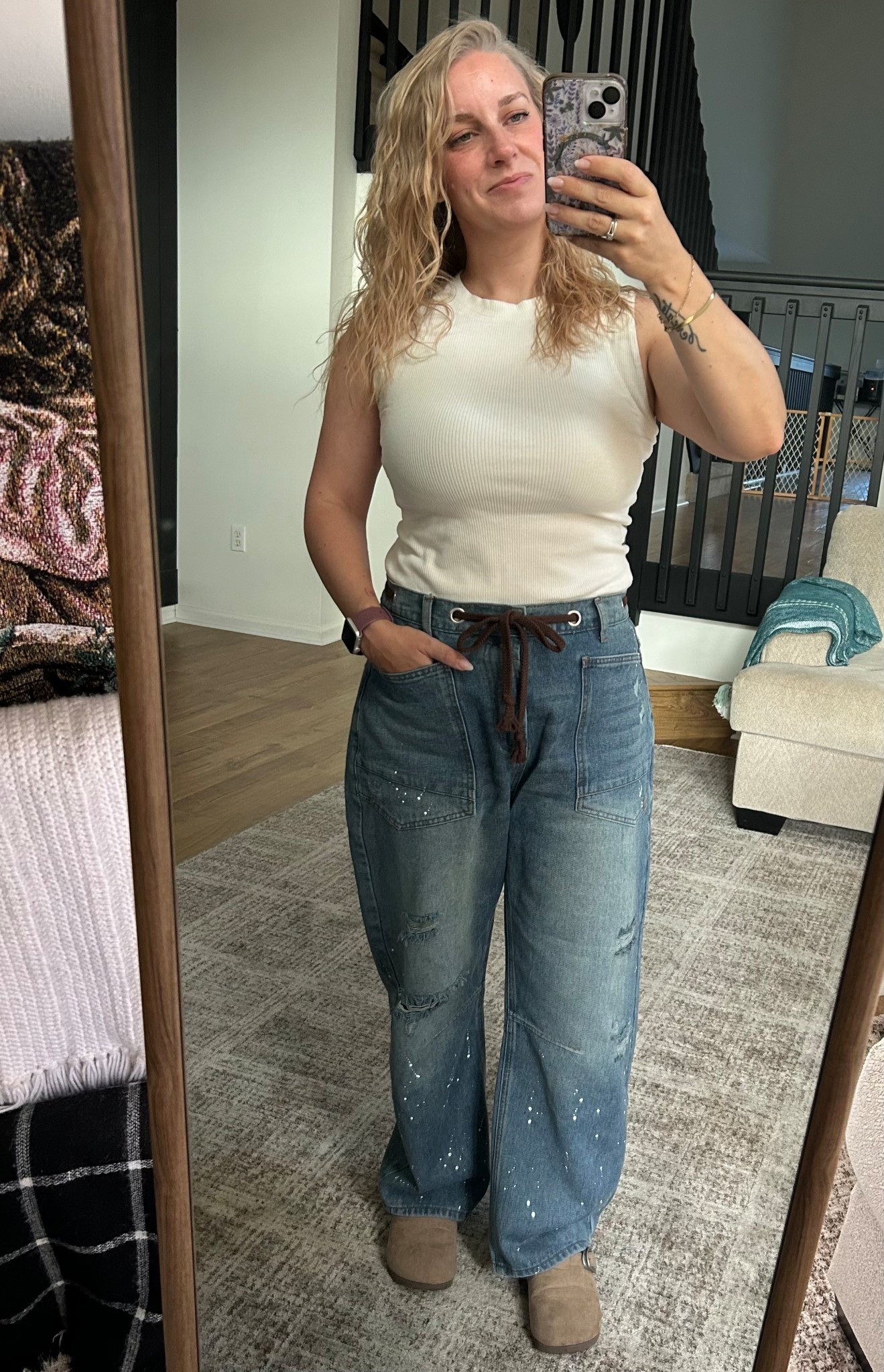 Barrel jeans on a shorty…I had my doubts but I think I like them! 

#barreljeans #AmazonFinds #AmazonFashion 

#LTKPetite #LTKOver40 #LTKFindsUnder50