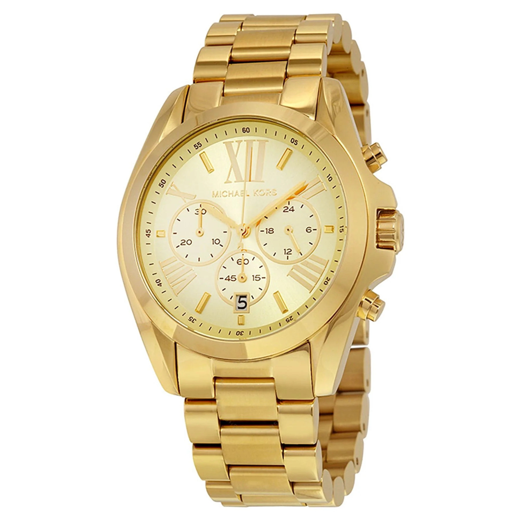 Michael Kors MK5605 Bradshaw Round Adult Metal Male Watch | Walmart (US)