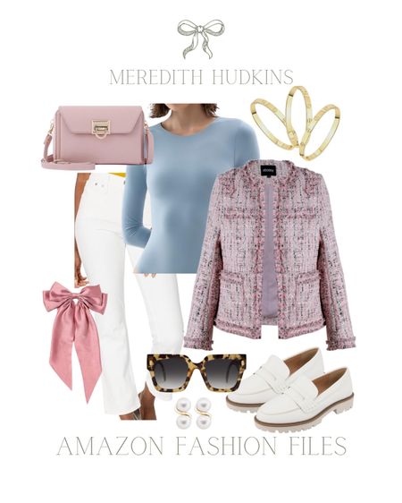 Amazon fashion, women’s fashion, Meredith Hudkins, work outfit, teacher, outfit, preppy, classic, timeless, traditional, spring fashion, winter fashion, women, shoes, ootd, affordable fashion, mother, jeans, white denim, blue top, loafers, Charleston style, tweed jacket

#LTKfindsunder50 #LTKsalealert #LTKover40