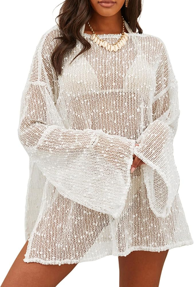 Beach Swimsuit Cover Up Women Dress Bathing Suit 3XS-6XL | Amazon (US)