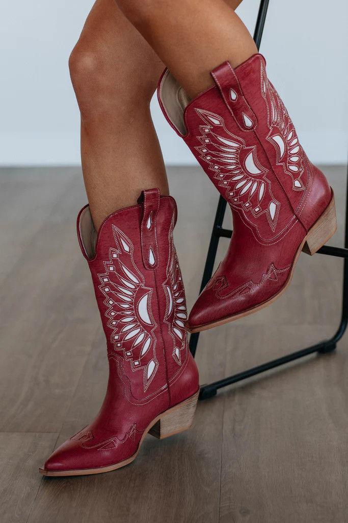 Someone Else's Problem Cowgirl Boots - Ruby | Wild Oak Boutique