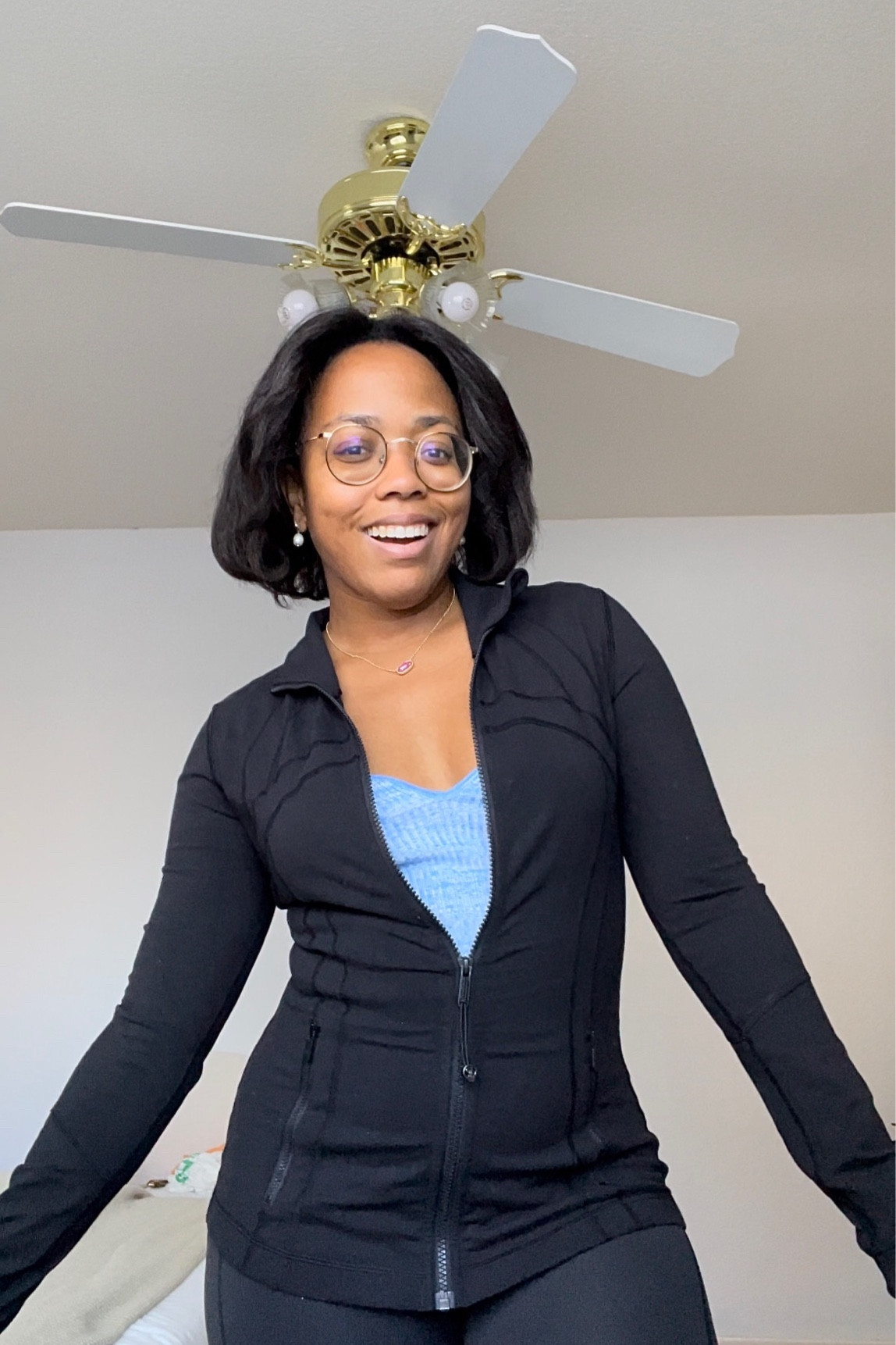 In love with a splash of blue for my workout fit💙 This adorable item is on sale now for under $10. It’s perfect to throw on before class and I can’t wait to use it for next semester  

#LTKstyletip #LTKsalealert #LTKfitness