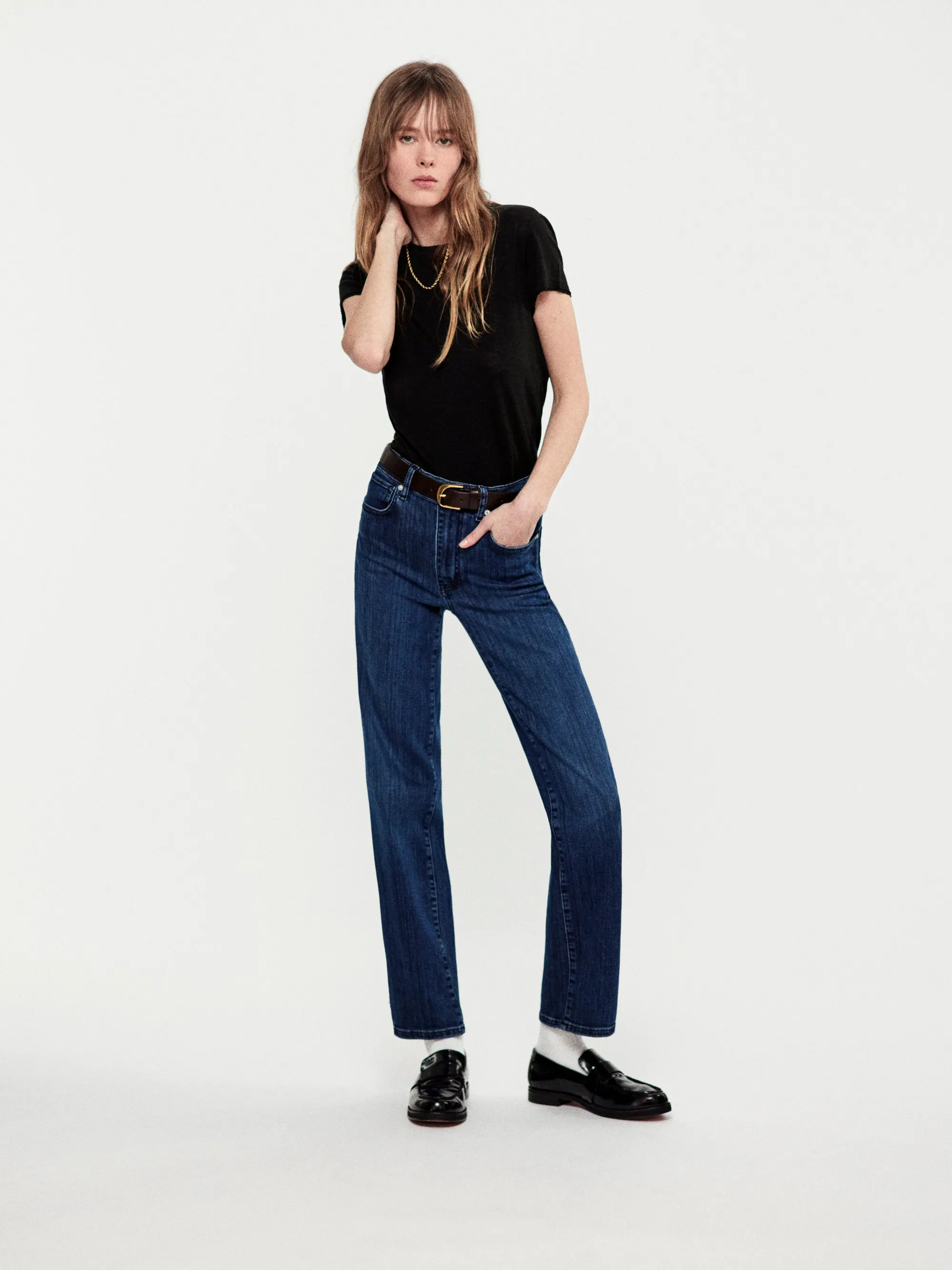 Le Sleek Straight  in  Thunderstorm | Frame Denim