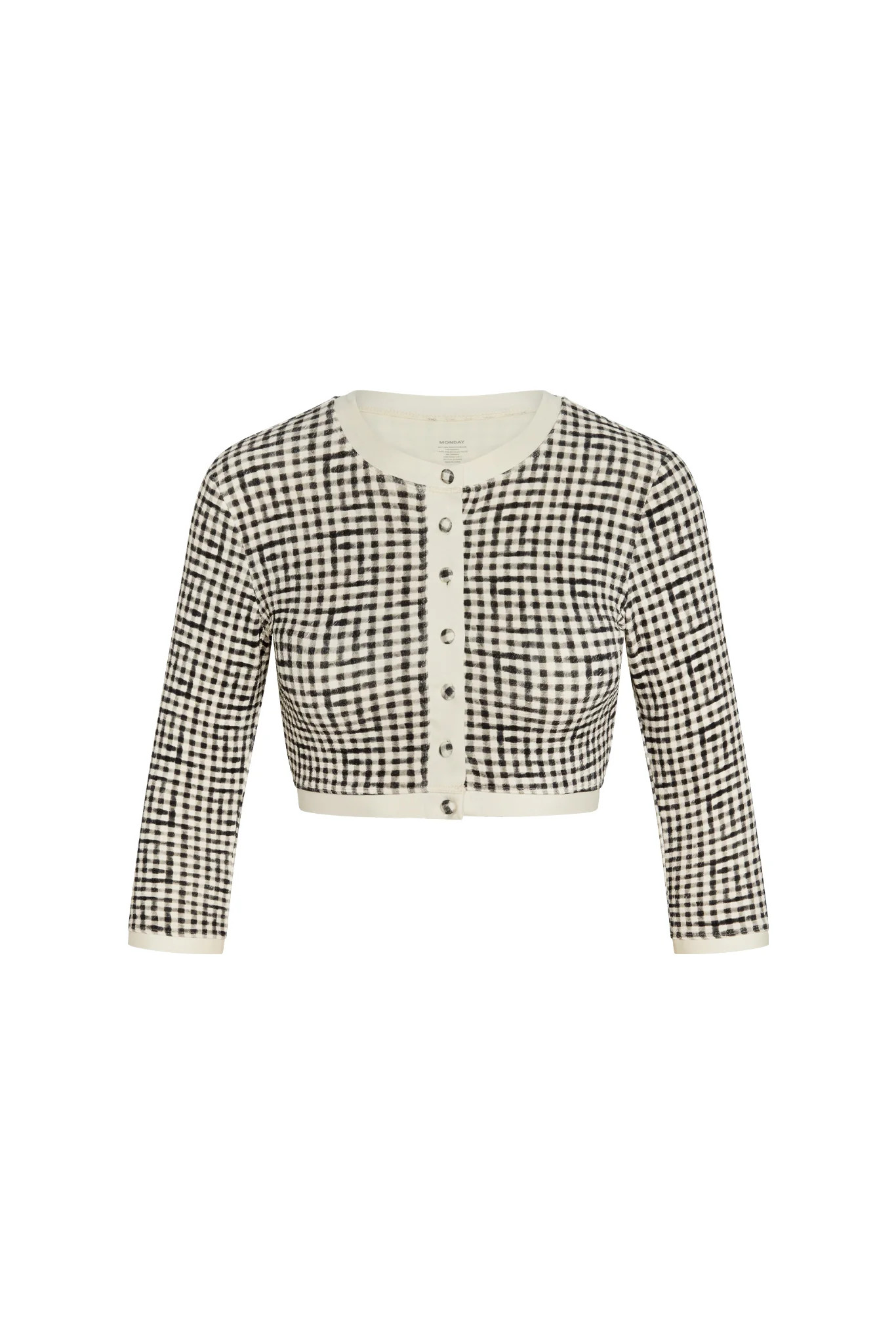 Crete Swim Cardi - Black Gingham | Monday Swimwear