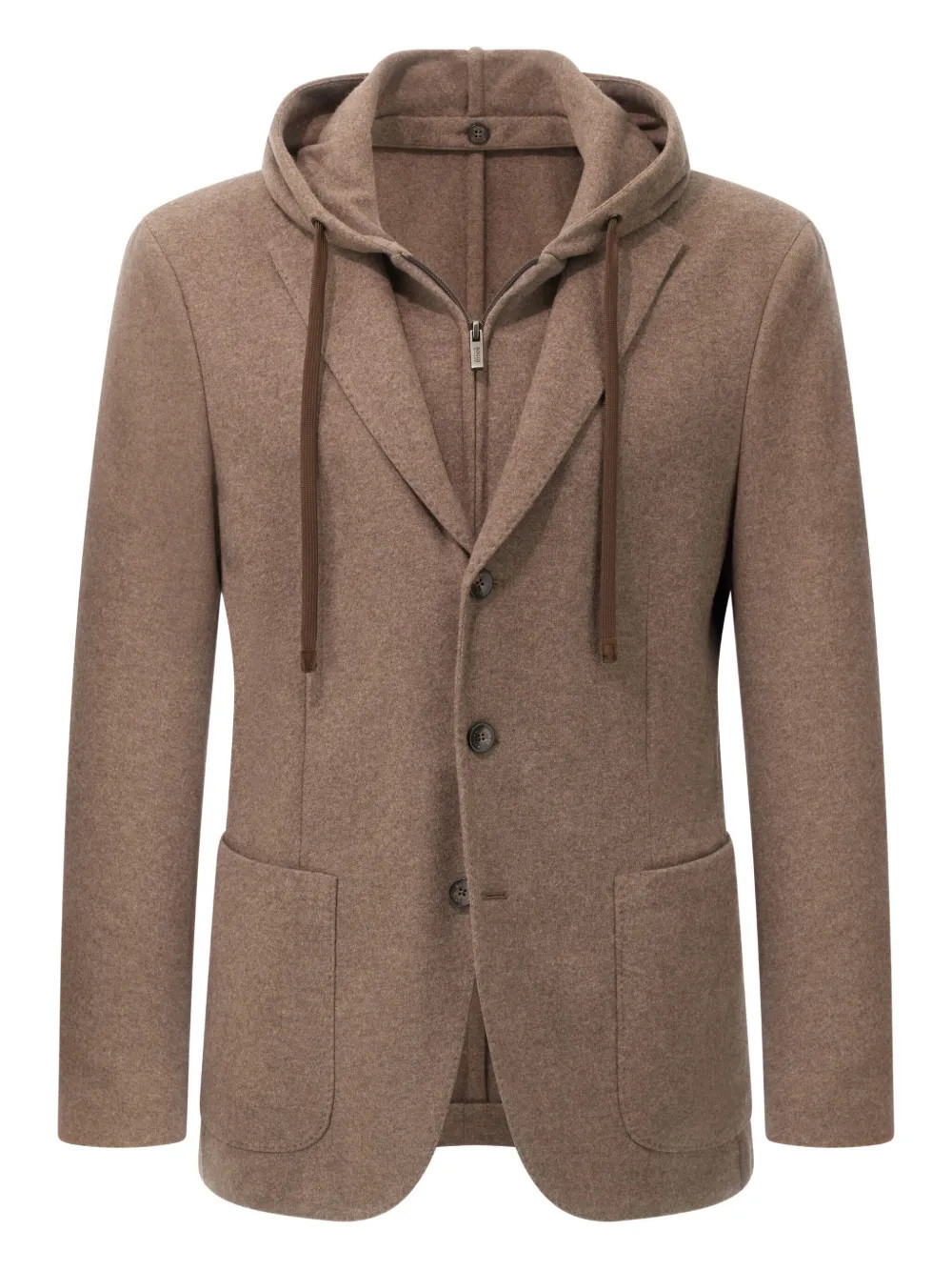 Boggi Milano Madison hooded patch-pocket blazer - Brown | Farfetch Global