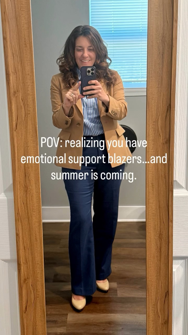 Therapist: “What’s your coping mechanism?”

Me: gestures broadly at 11 blazers

I don’t have a problem. I have a system. A very color-coordinated, thrifted-and-on-clearance, working mom outfit inspo system. Blazers are the great equalizer — they make dark jeans look intentional, sweaters look polished, and you look like you have it all together even when your coffee is cold and you forgot to sign the field trip form again.

Every single one of these is budget fashion at its finest. Affordable outfits don’t have to look it. Women over 40 deserve a closet that works as hard as they do — and honestly? So does a good blazer.
Drop a number below for your spirit blazer. 👇 Mine is obviously ALL of them. I have no regrets and zero available closet space.
budget fashion | affordable outfits | working mom outfit | outfit inspo | women over 35 | women over 40 | real women fashion | casual chic | budget style | spring style 2026 | spring outfits | affordable fashion | working mom style | outfit ideas #ootd #fyp #preppy #affordablestyle #affordablefashion

#LTKstorytime #LTKWorkwear #LTKdayinmylife