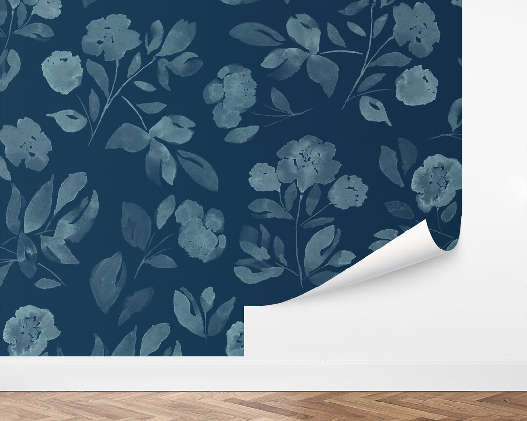 Custom Botanical Peel and Stick Wallpaper, Removable Wallpaper - Japanese Kerria Wallpaper by Lov... | Etsy (US)