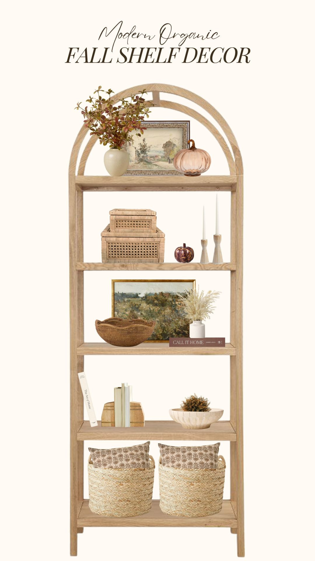 Style your shelves from top to bottom with this modern organic fall decor!🤎🍂

#LTKHome #LTKSeasonal #LTKStyleTip