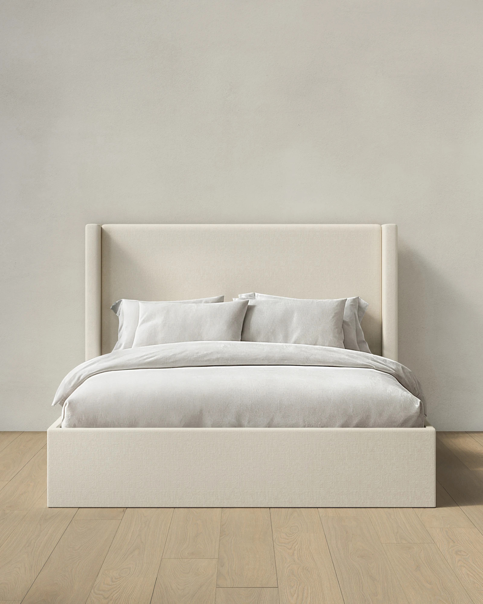 100% Linen Wingback Bed | Quince