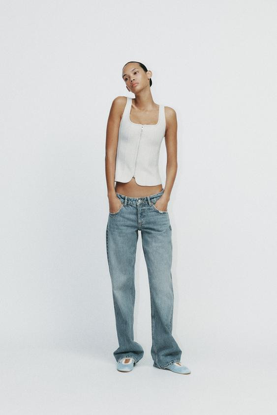 ZIPPER CLOTH TOP | Zara US