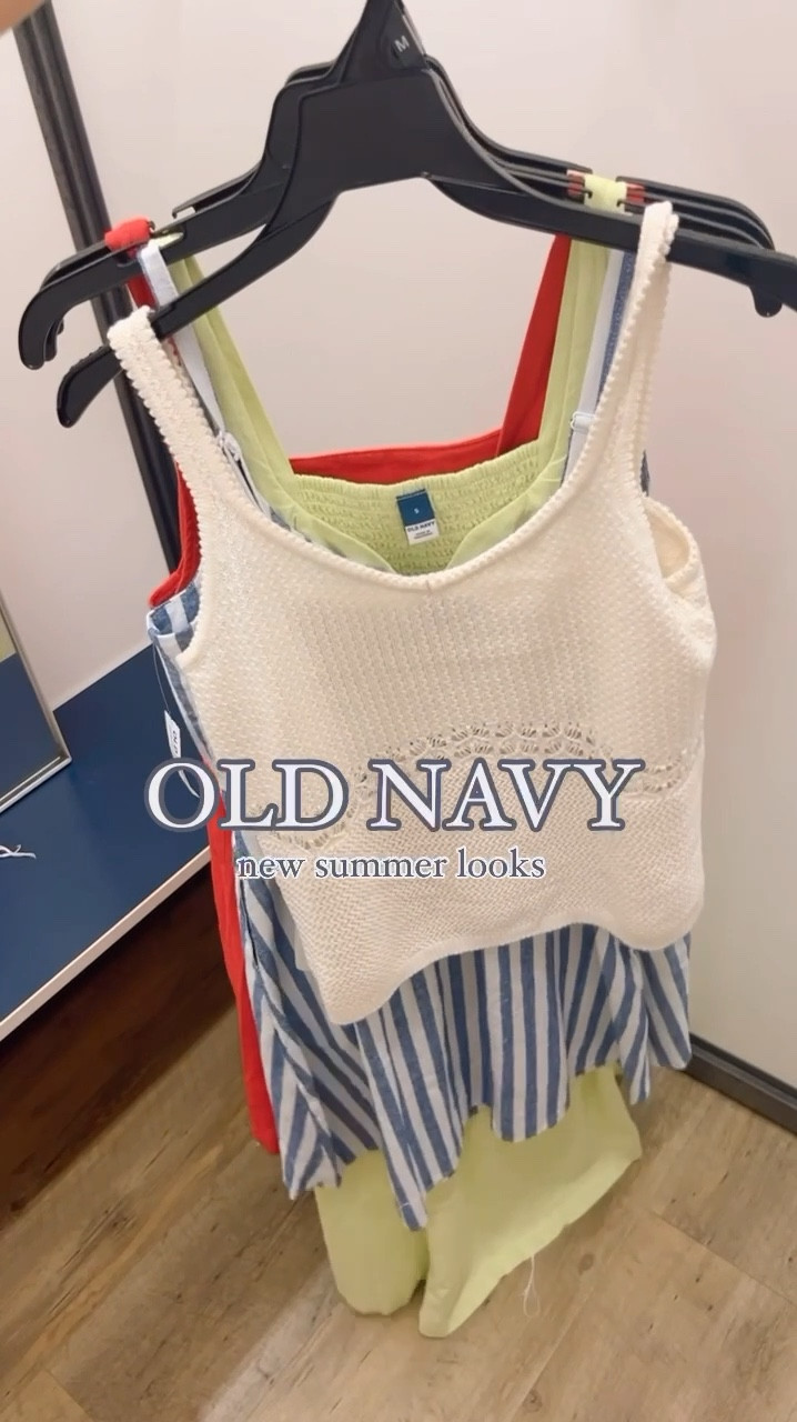 Obsessed with these new looks from Old navy!! That red dress is just perfection! Wearing a medium in the red, small in the long lime green, medium in the crochet top and a medium in the striped blue and white dress. ♥️🤍

#LTKSeasonal #LTKFindsUnder50 #LTKFindsUnder100
