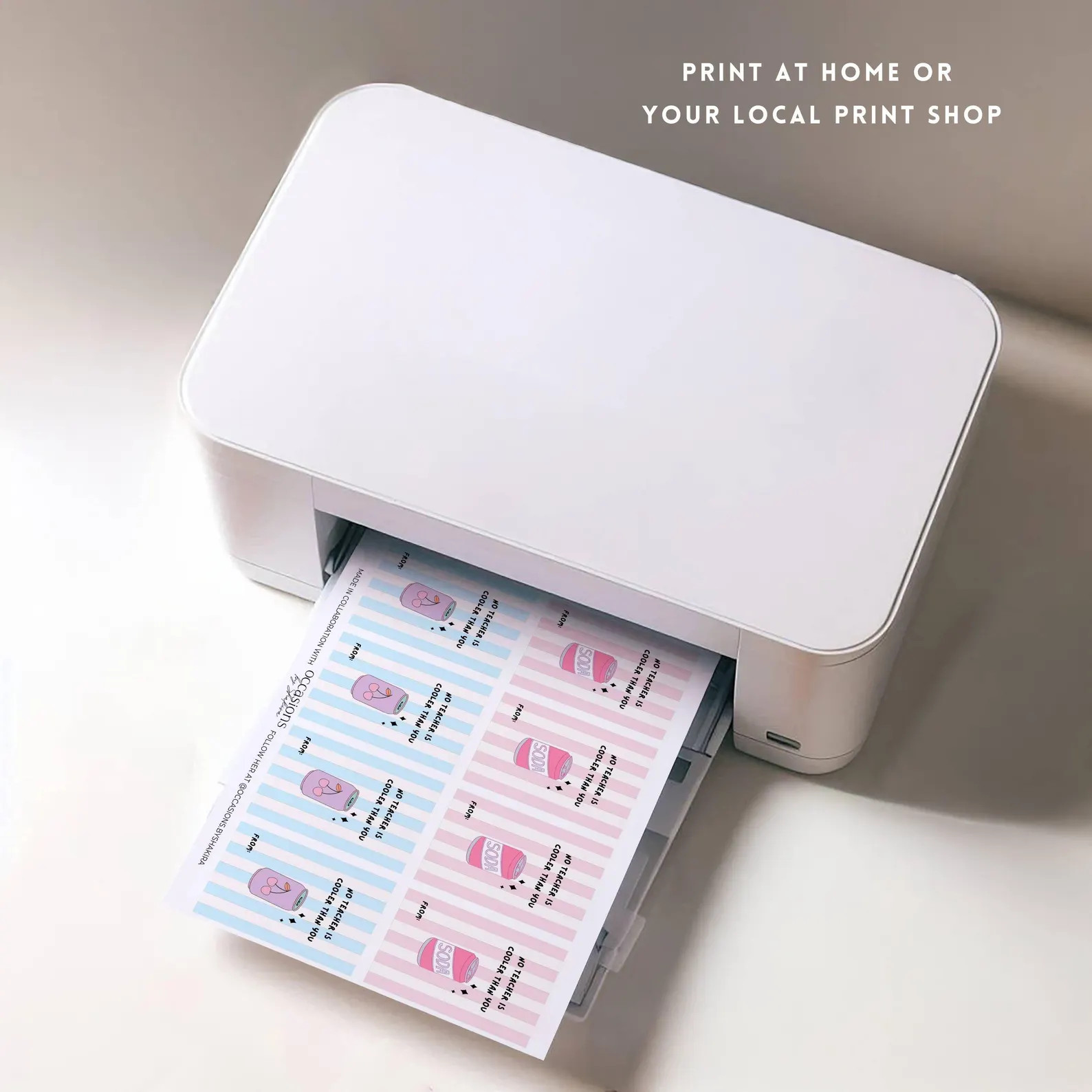 Printable Teacher Gift Tag | Appreciation Day Soda Gift Tag | Cooler Teacher Thanks | Soda-lighte... | Etsy (US)