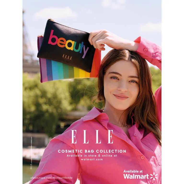 Elle Paris Color Therapy Makeup Bag Beauty Cosmetic Pouch Set, Rainbow, 2 Pc - Walmart.com | Walmart (US)