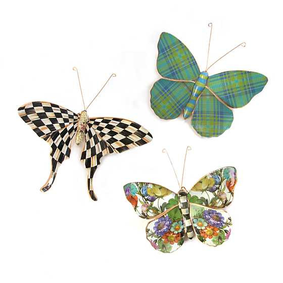 Butterfly Trio Wall Decor - Pond | MacKenzie-Childs