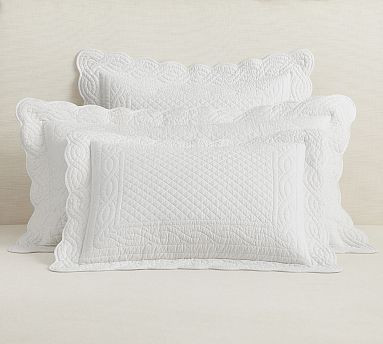 Heirloom Scallop Quilted Sham | Pottery Barn (US)