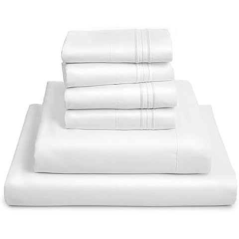 Mellanni Extra Deep Pocket Queen Sheet Set - 4 PC Iconic Collection Bedding Sheets & Pillowcases ... | Amazon (US)