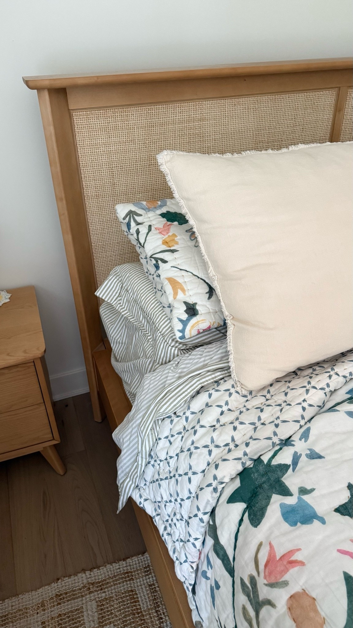 swapped our white sheets for stripes, love all these colors and patterns together! 

Bedding

#LTKHome