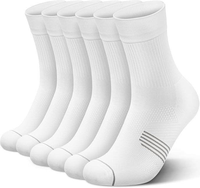 PAPLUS Compression Running Sock for Men and Women 3 Pairs, Cushioned Athletic Crew Socks with Arc... | Amazon (US)