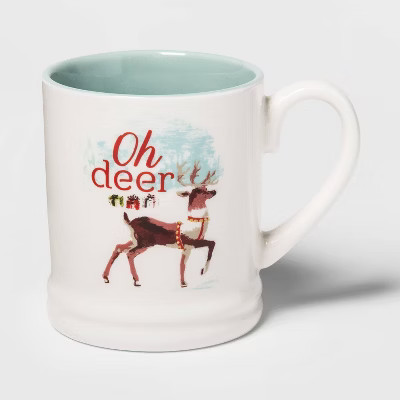 16oz Stoneware Oh Deer Mug Cream - Threshold™ | Target
