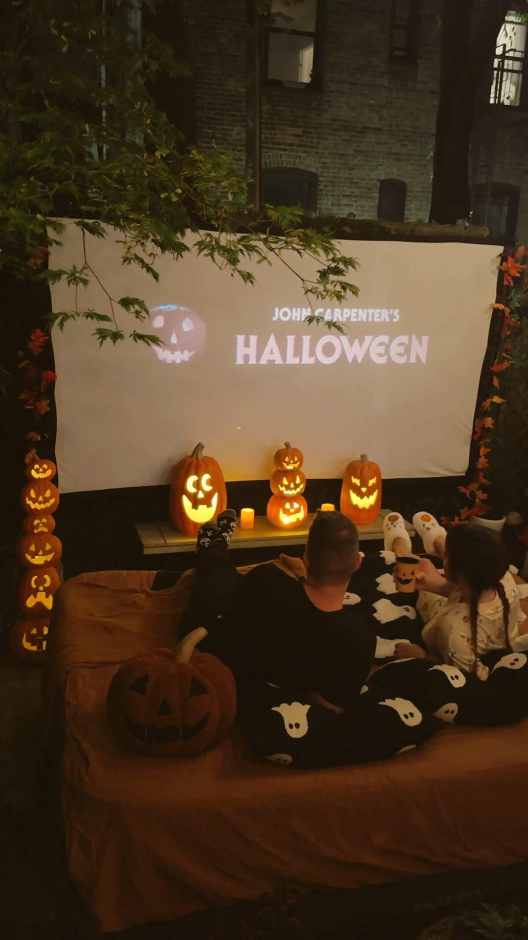Halloween movie night outdoor projector setup! 

#LTKSeasonal #LTKParties #LTKHome