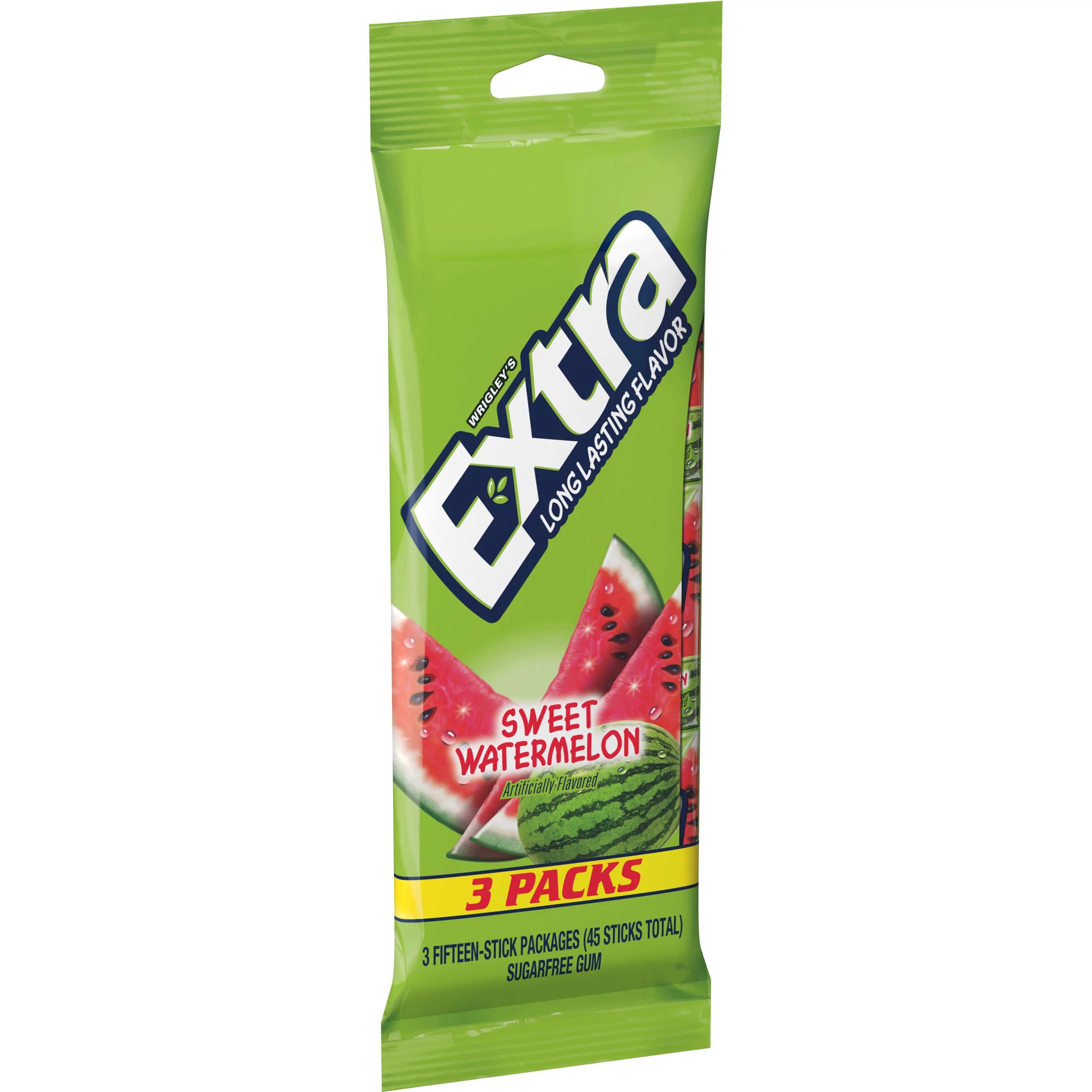 Extra Watermelon Sugar Free Chewing Gum - 15 ct (3 Pack) | Walmart (US)