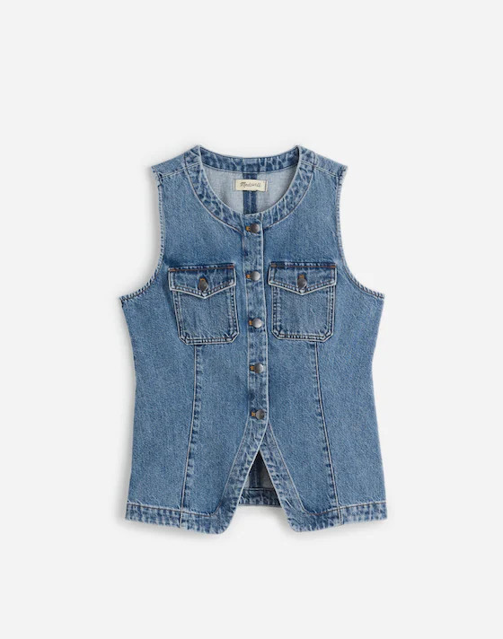Denim High Crewneck Vest | Madewell | Madewell