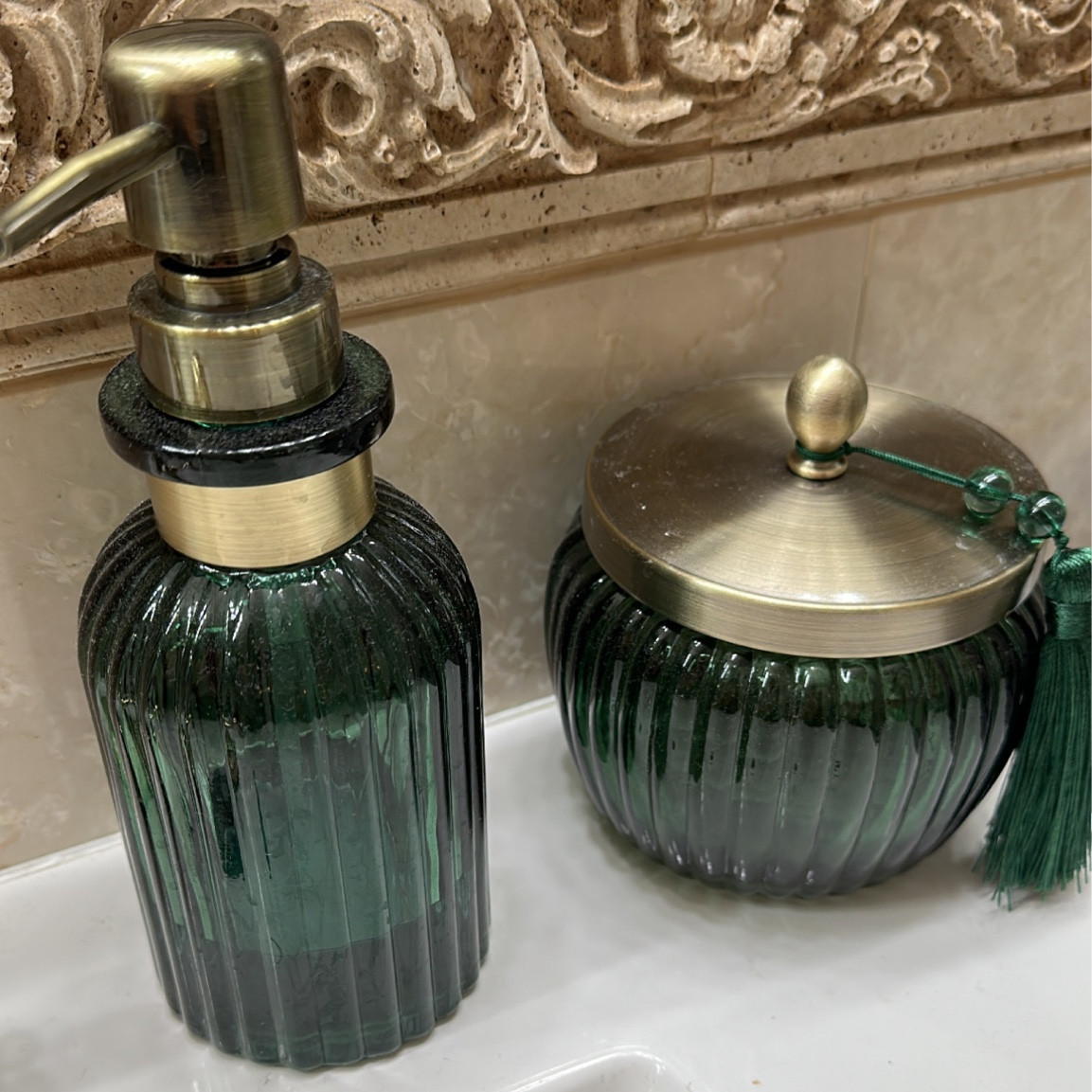 These Opalhouse from @target bath accessories added the perfect little chic touch to my bathroom sink ✨ 

#LTKhome #LTKunder50 #LTKFind