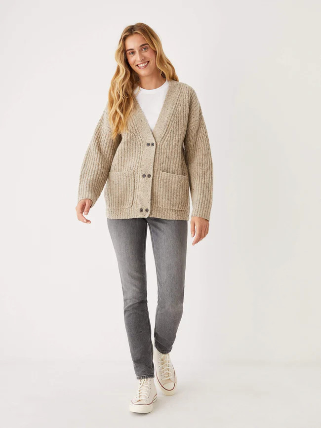 The Oversized Donegal Cardigan in Heather Pink | Frank + Oak