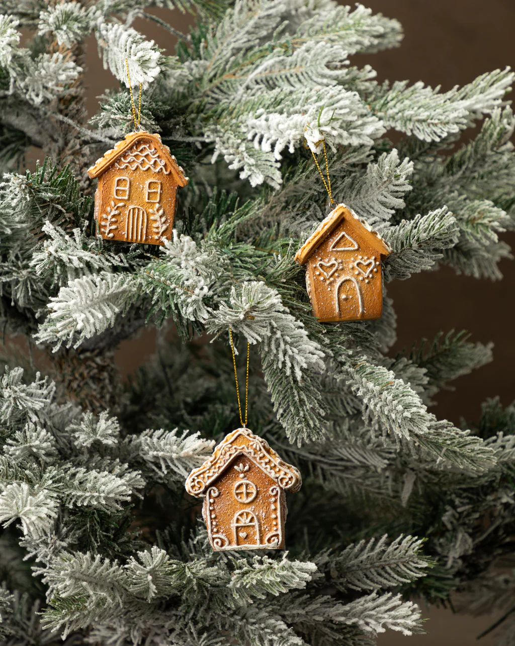 Gingerbread House Ornaments (Set of 3) | McGee & Co.