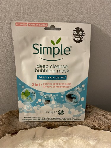 Details about   SIMPLE DEEP CLEANSE BUBBLING MASK 2 IN 1 DAILY SKIN DETOX 25G SINGLE USE NEW | eBay UK