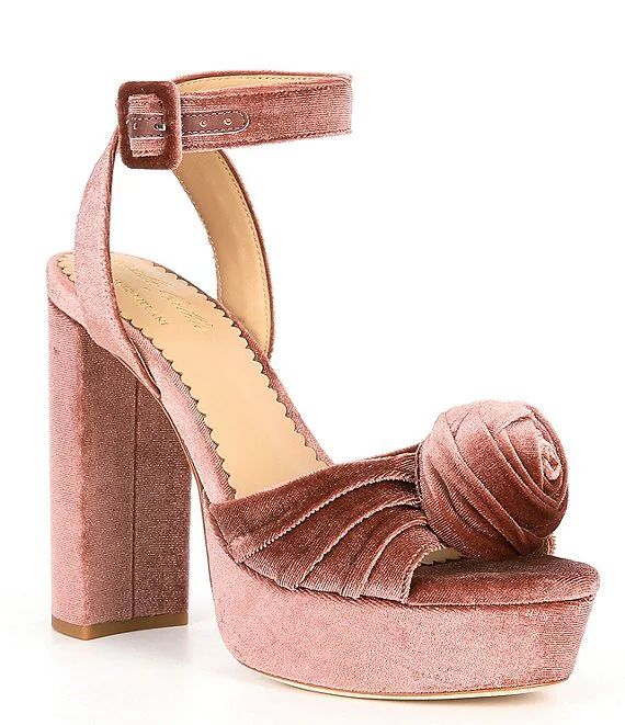 Antonio Melani x Nicola Bathie Emilia Velvet Rose Platform Dress Sandals | Dillard's | Dillard's