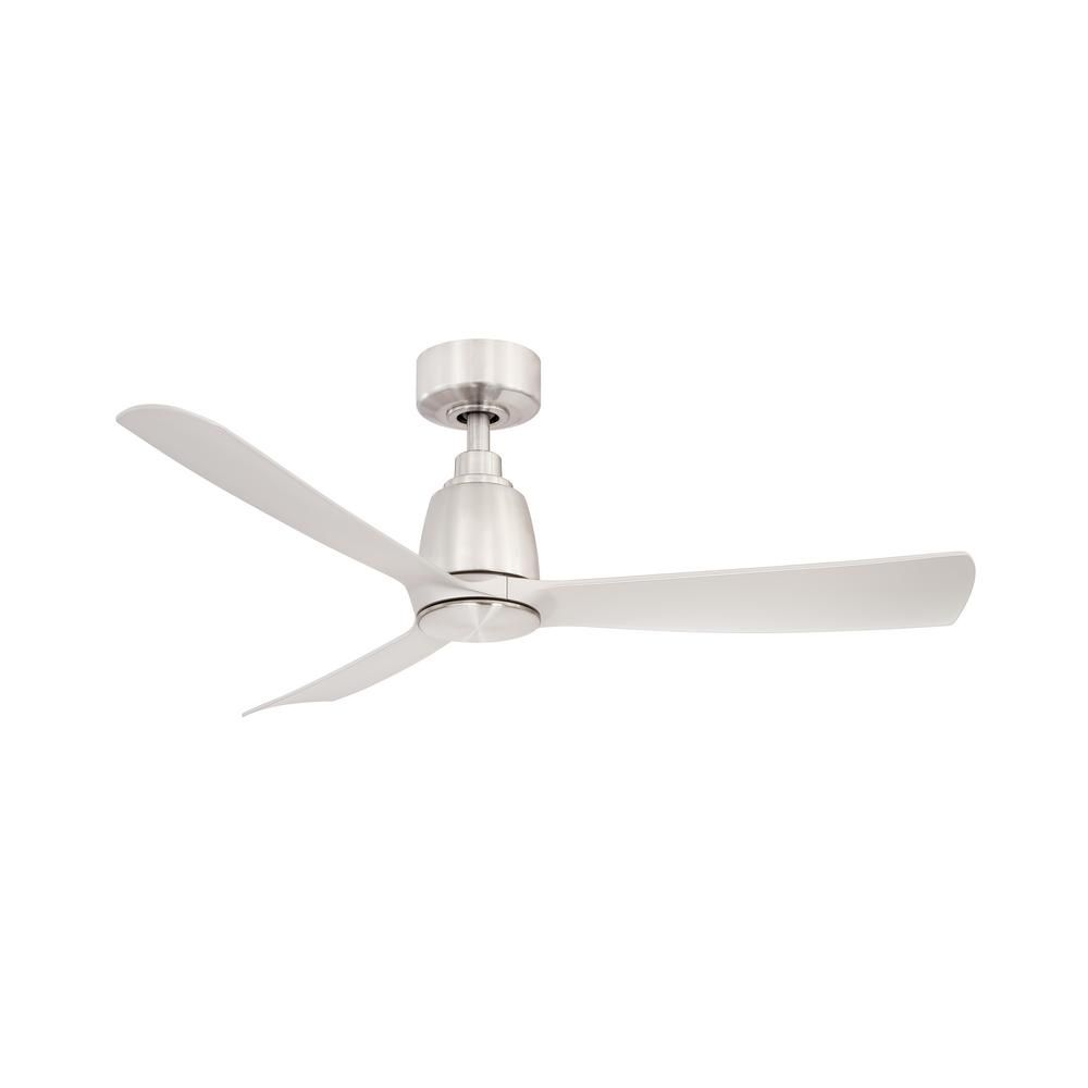 FANIMATION Kute 44 in. Indoor/Outdoor Brushed Nickel Ceiling Fan with Remote Control and DC Motor... | The Home Depot