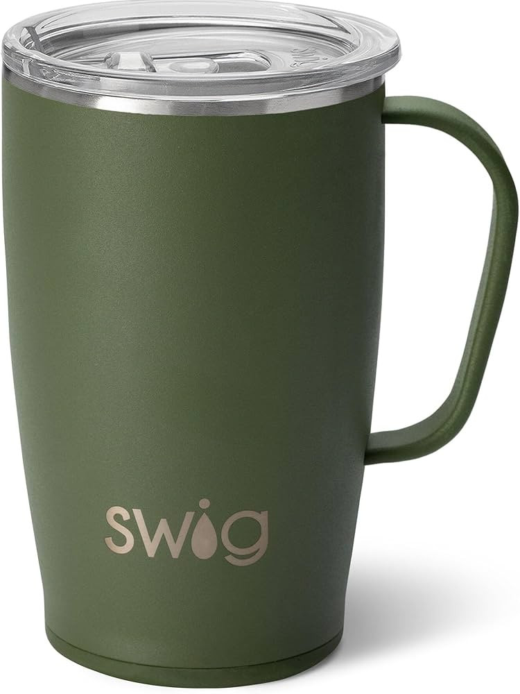 Swig Life 18oz Travel Mug, Insulated Tumbler with Handle and Lid, Travel Coffee Mug, Cup Holder F... | Amazon (US)