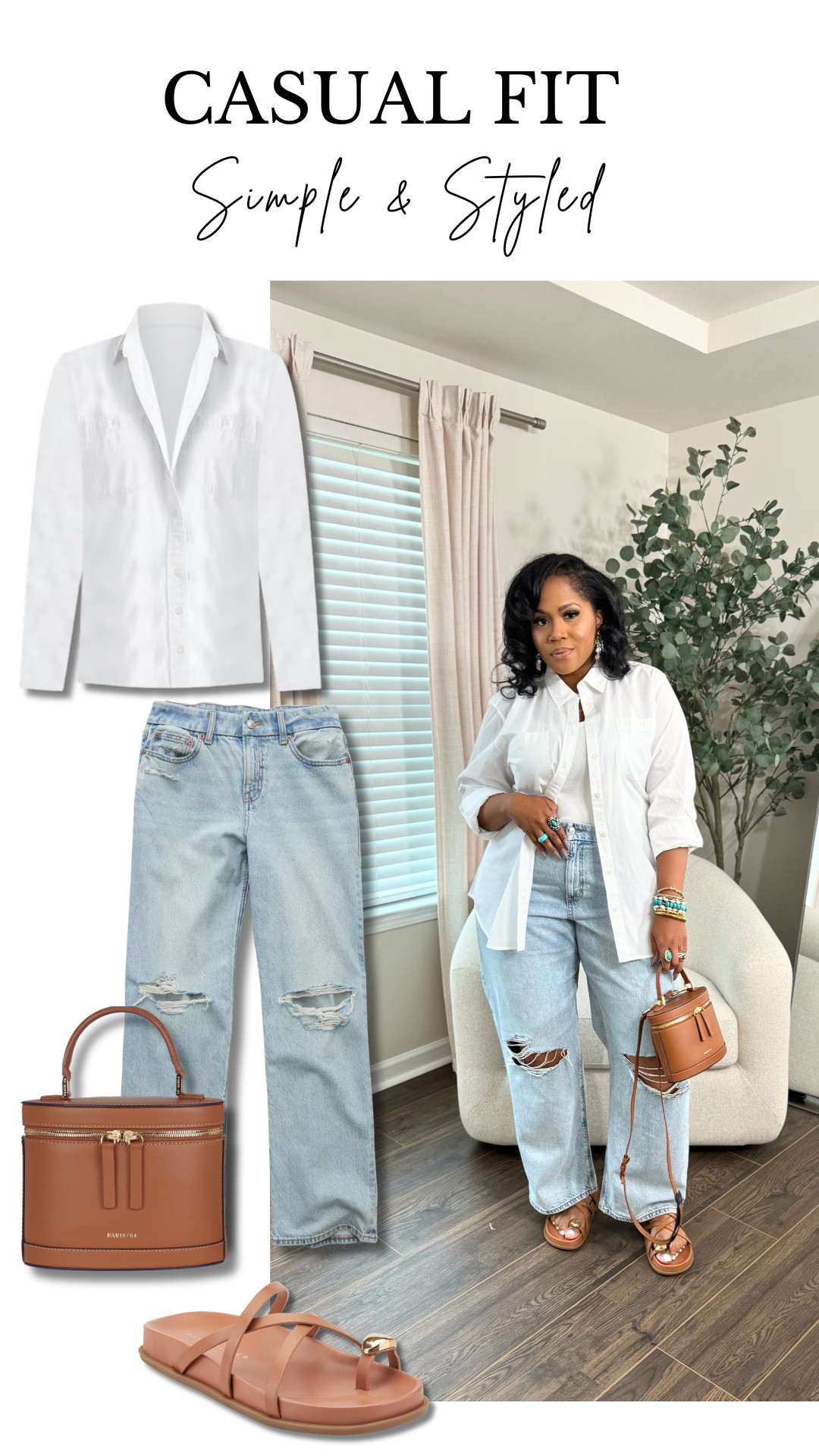 Casual Outfits. White Ralph Lauren top @Macys Bag Paris64 Flats Marc Fischer Necklaces Baublebar

#EverydayStyle #OOTDInspo #LTKootd 

 #LTKgrwm #LTKootd #LTKU