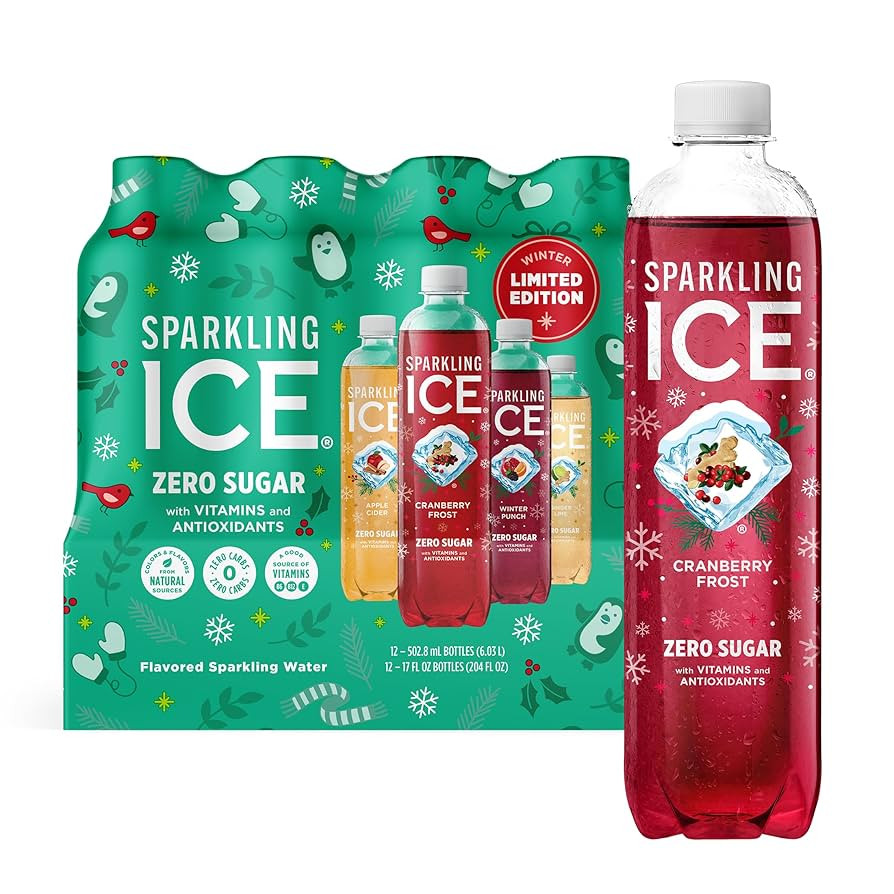 Sparkling Ice Winter Variety Pack, Flavored Sparkling Water, Zero Sugar, with Vitamins and Antiox... | Amazon (US)