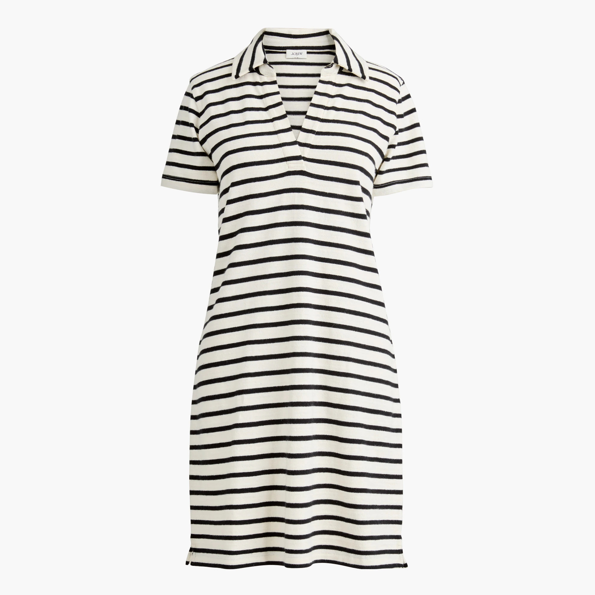 Striped knit collared mini dress | J.Crew Factory